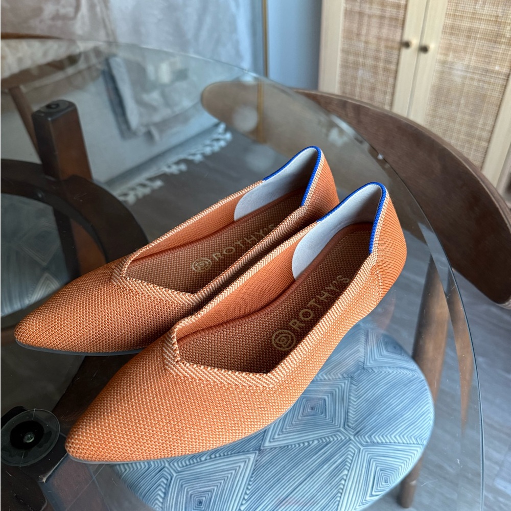 Rothy’s The Point Camel Brown Pointed Flats
